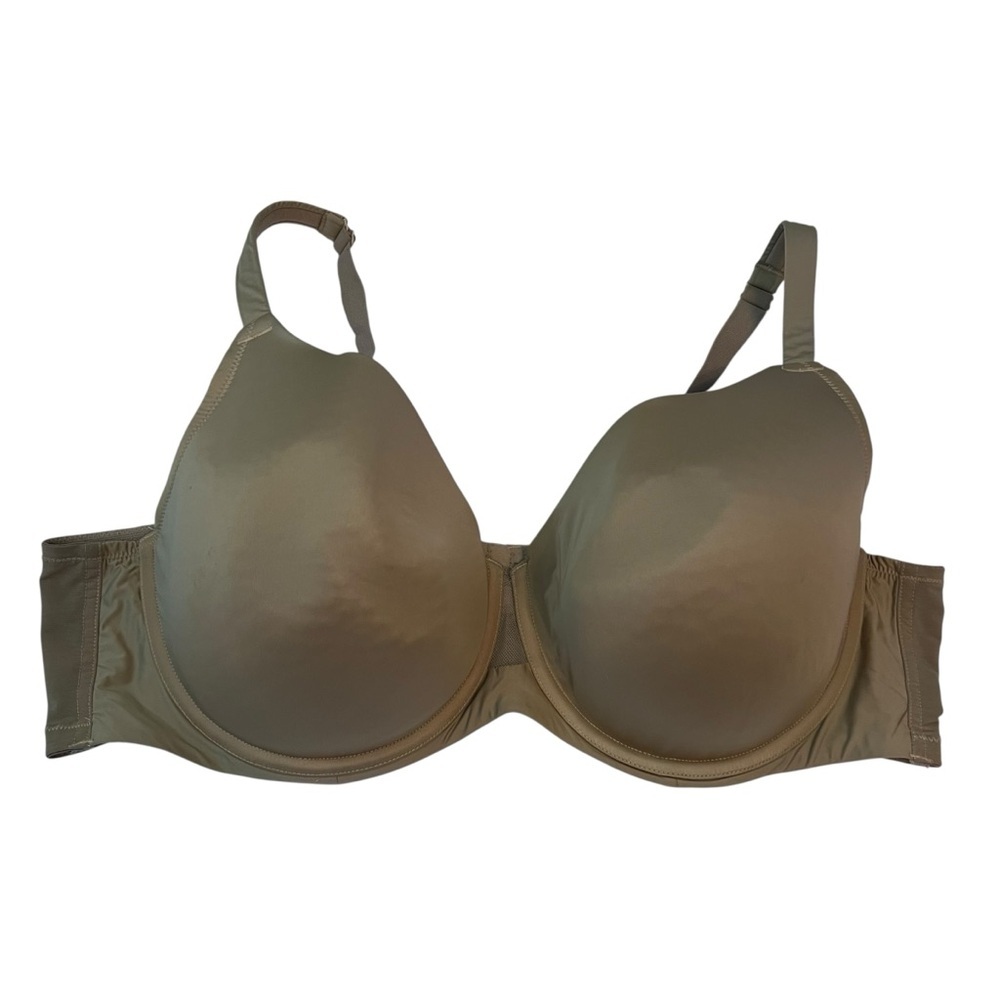 Cacique 48D Lightly Lined Full Coverage Nude Bra Plus Size Comfort